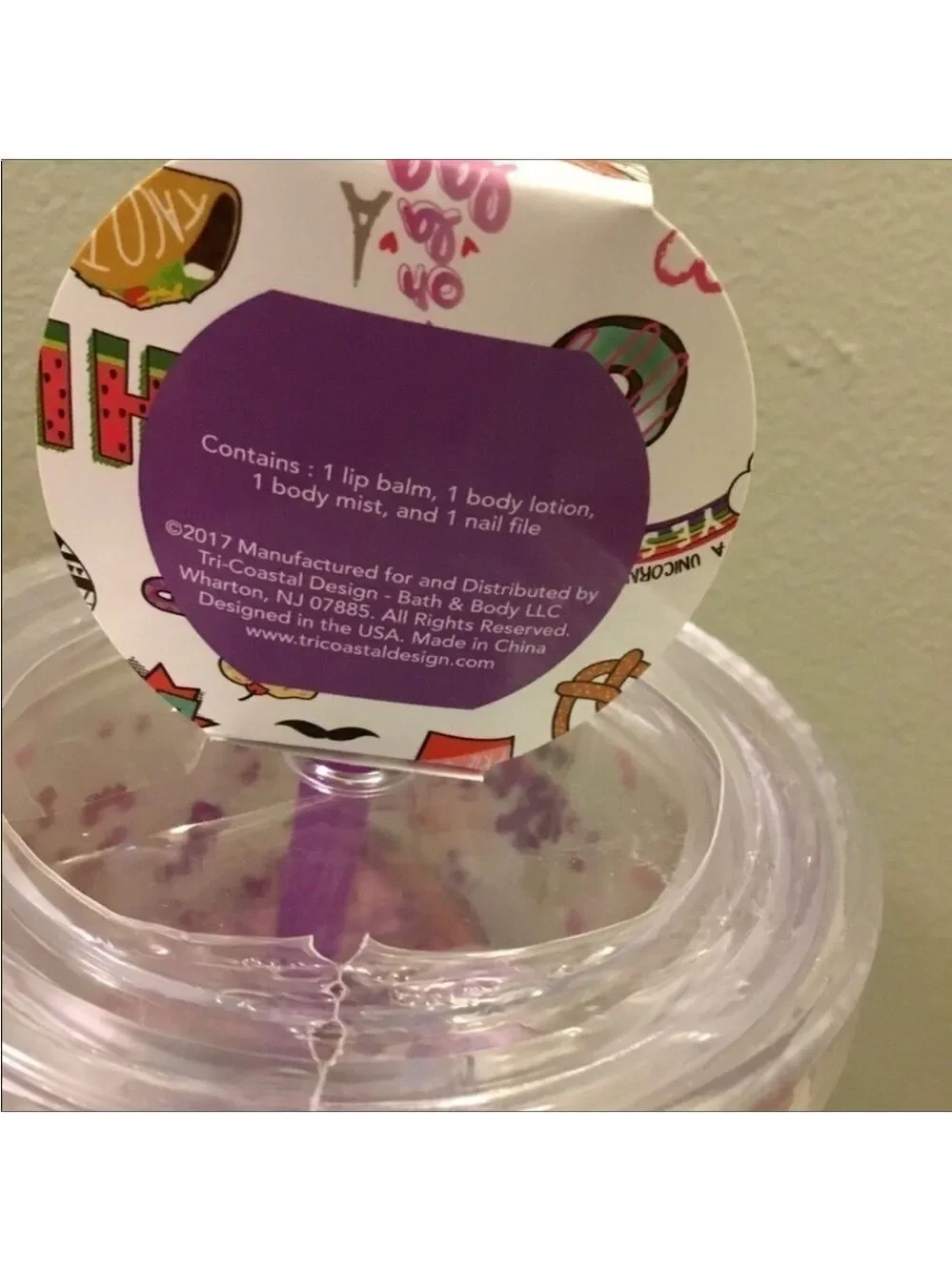 DONUT Body care set in a mug with a straw